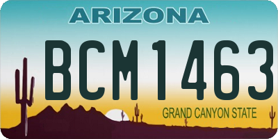 AZ license plate BCM1463