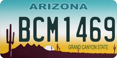 AZ license plate BCM1469