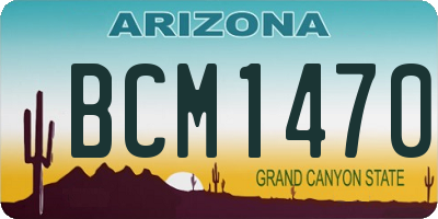 AZ license plate BCM1470