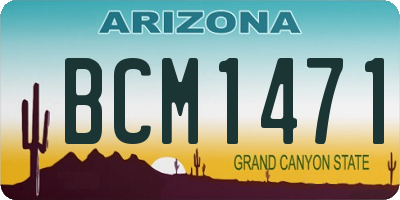 AZ license plate BCM1471