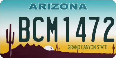 AZ license plate BCM1472