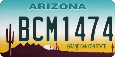 AZ license plate BCM1474