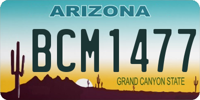 AZ license plate BCM1477