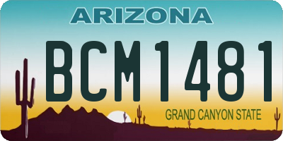 AZ license plate BCM1481