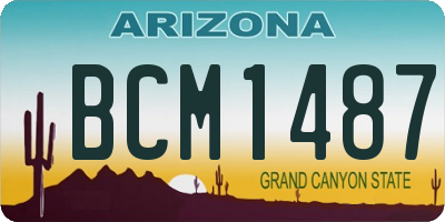 AZ license plate BCM1487