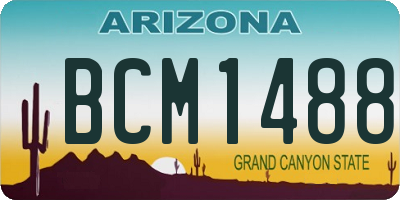 AZ license plate BCM1488