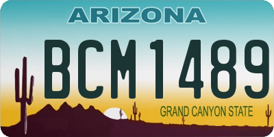 AZ license plate BCM1489