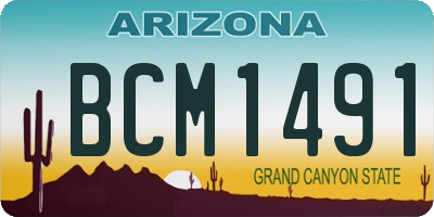 AZ license plate BCM1491