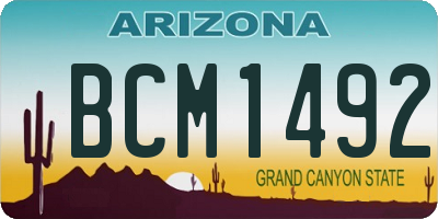 AZ license plate BCM1492