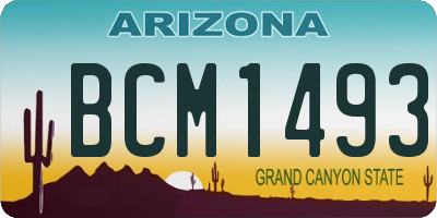 AZ license plate BCM1493