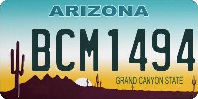 AZ license plate BCM1494