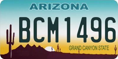 AZ license plate BCM1496