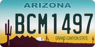 AZ license plate BCM1497