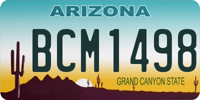 AZ license plate BCM1498