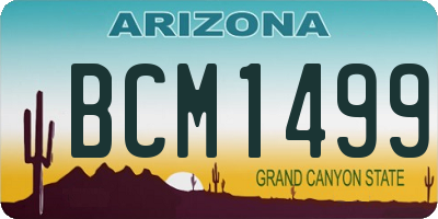 AZ license plate BCM1499