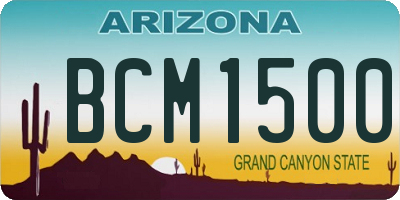 AZ license plate BCM1500