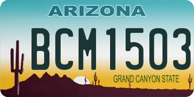 AZ license plate BCM1503