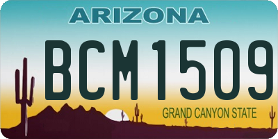 AZ license plate BCM1509