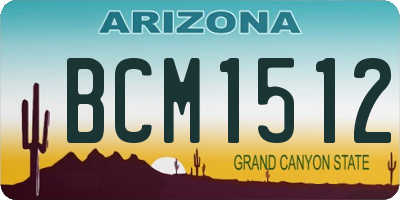 AZ license plate BCM1512