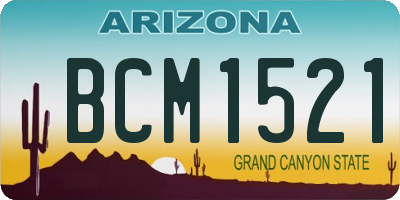 AZ license plate BCM1521