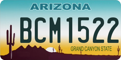 AZ license plate BCM1522