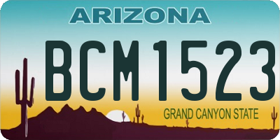 AZ license plate BCM1523