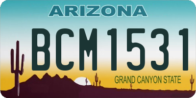 AZ license plate BCM1531