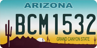 AZ license plate BCM1532