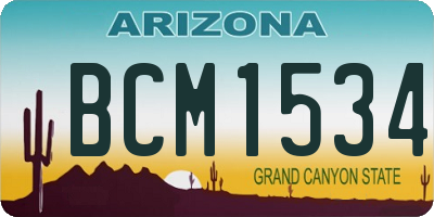 AZ license plate BCM1534