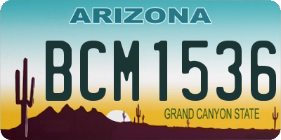 AZ license plate BCM1536