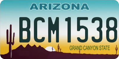 AZ license plate BCM1538