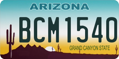 AZ license plate BCM1540