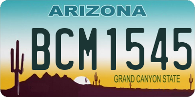 AZ license plate BCM1545