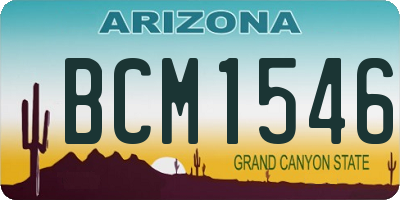 AZ license plate BCM1546