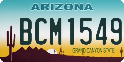 AZ license plate BCM1549