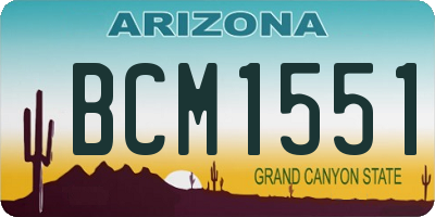 AZ license plate BCM1551