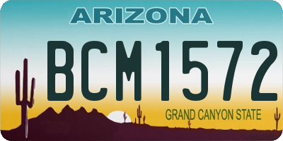 AZ license plate BCM1572