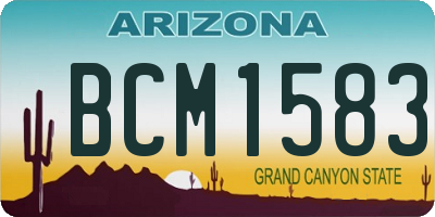 AZ license plate BCM1583