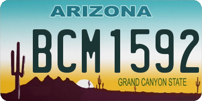 AZ license plate BCM1592