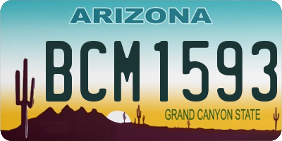 AZ license plate BCM1593