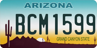 AZ license plate BCM1599