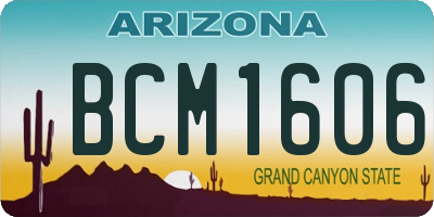 AZ license plate BCM1606