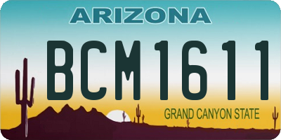 AZ license plate BCM1611