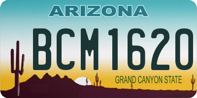 AZ license plate BCM1620