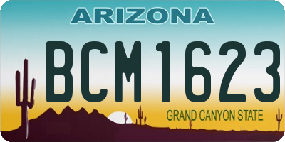 AZ license plate BCM1623