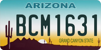 AZ license plate BCM1631