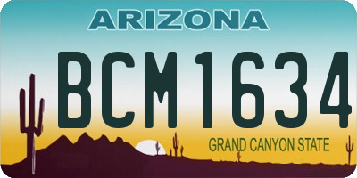 AZ license plate BCM1634