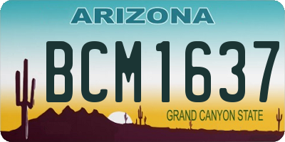 AZ license plate BCM1637