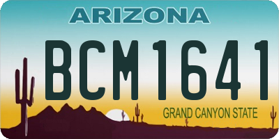 AZ license plate BCM1641