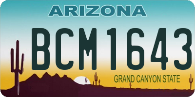 AZ license plate BCM1643